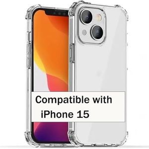 Chickmouth iPhone 15 6.1 Case, Shockproof, Yellowing Resistant, Clear